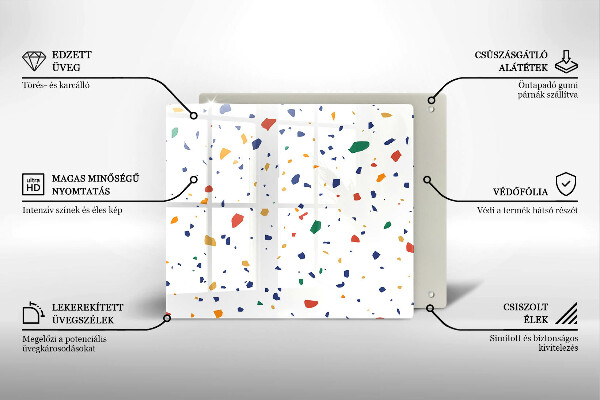 Induction hob cover Colored gres