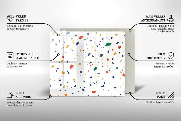 Induction hob cover Colored gres