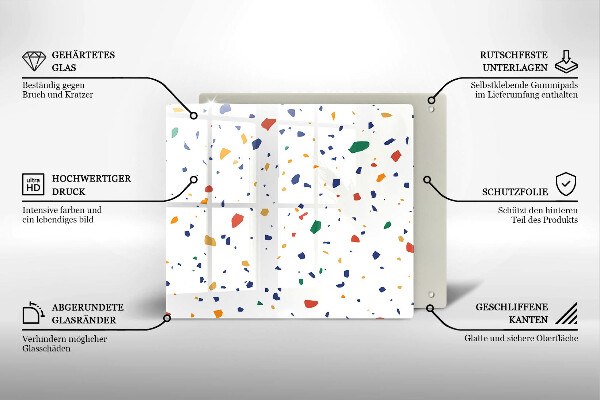 Induction hob cover Colored gres