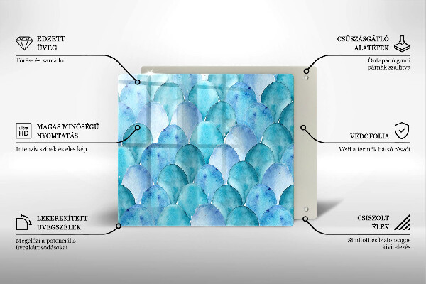 Kitchen worktop cover Watercolor scales