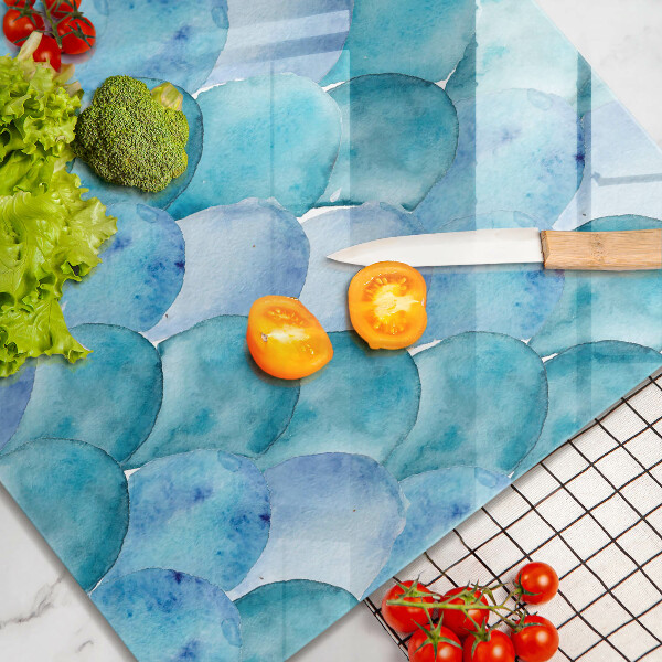 Kitchen worktop cover Watercolor scales