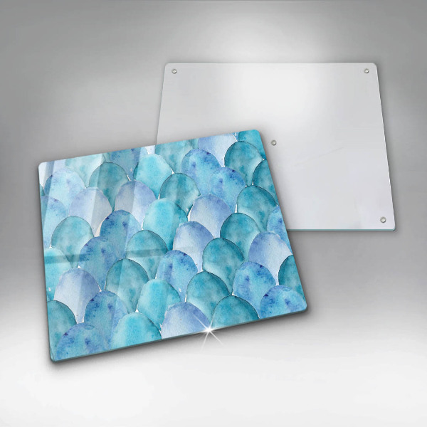 Kitchen worktop cover Watercolor scales