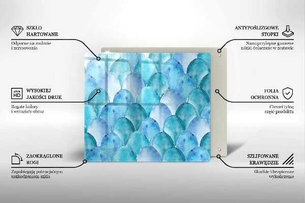 Kitchen worktop cover Watercolor scales