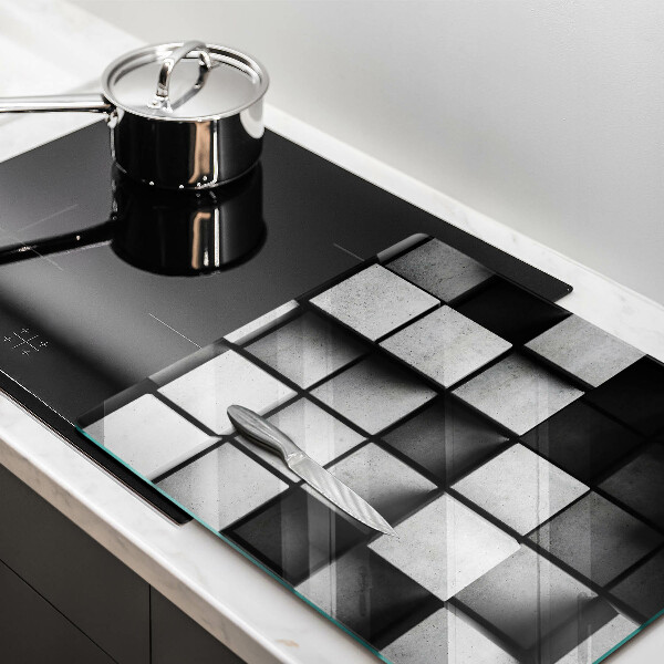 Glass kitchen board 3D geometry background