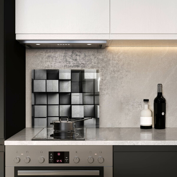 Glass kitchen board 3D geometry background