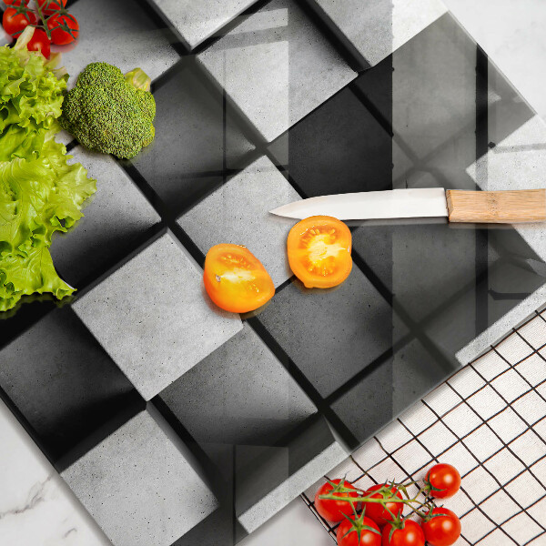 Glass kitchen board 3D geometry background