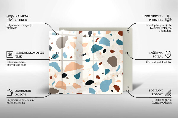 Glass kitchen board Decorative stone stone