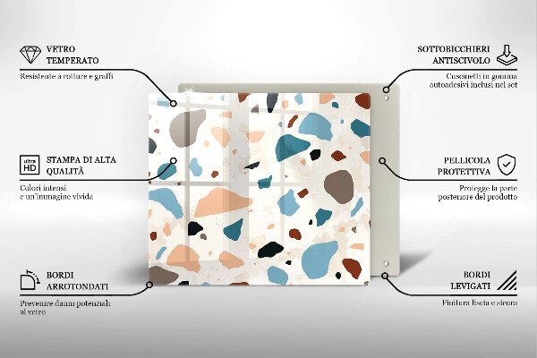 Glass kitchen board Decorative stone stone