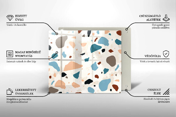 Glass kitchen board Decorative stone stone