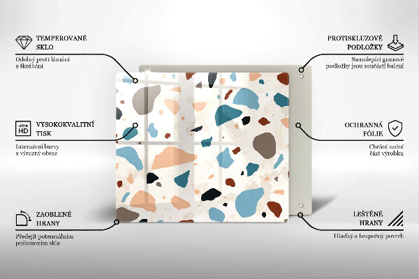 Glass kitchen board Decorative stone stone