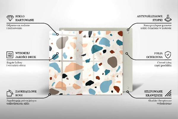 Glass kitchen board Decorative stone stone