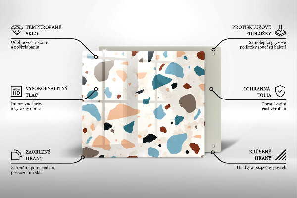 Glass kitchen board Decorative stone stone