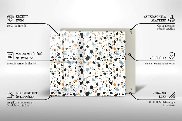 Glass kitchen board Decorative stone stone