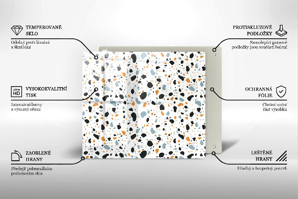 Glass kitchen board Decorative stone stone