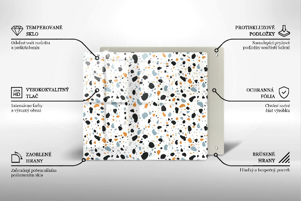 Glass kitchen board Decorative stone stone