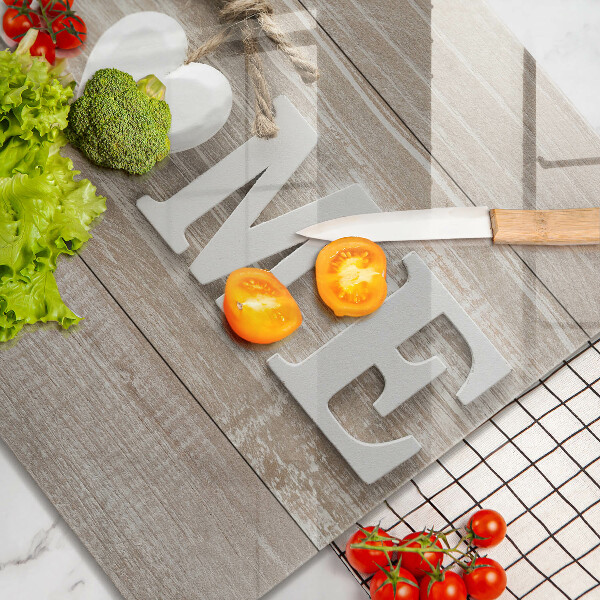 Kitchen worktop saver Boards and the inscription Home