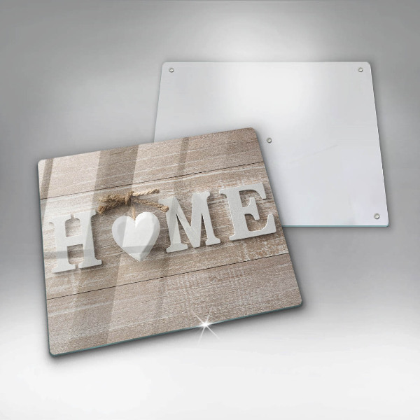 Kitchen worktop saver Boards and the inscription Home