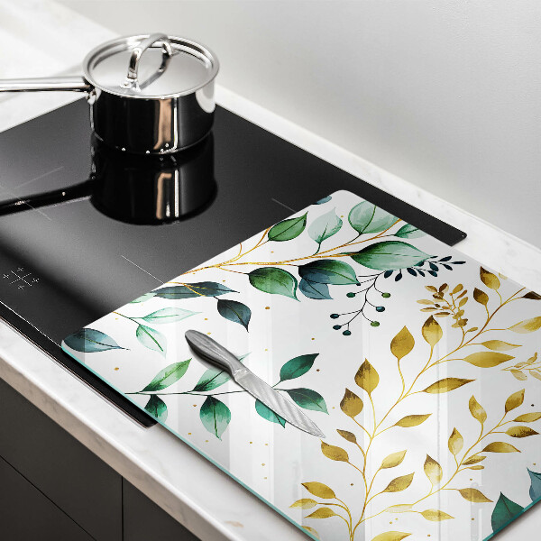Kitchen worktop saver Green and golden leaves