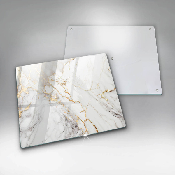 Kitchen worktop saver Light marble with gold