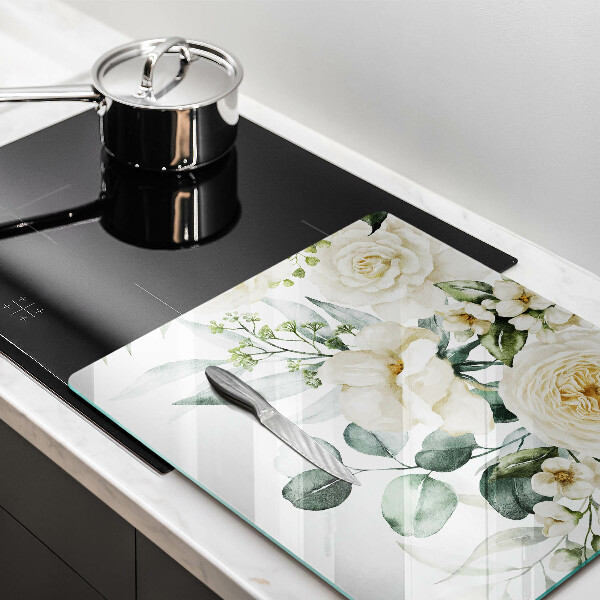 Kitchen worktop saver Watercolor flowers
