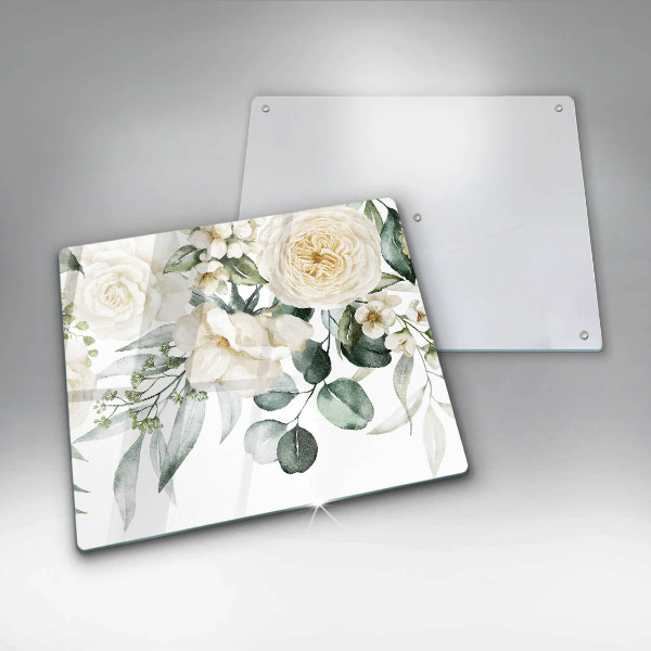 Kitchen worktop saver Watercolor flowers