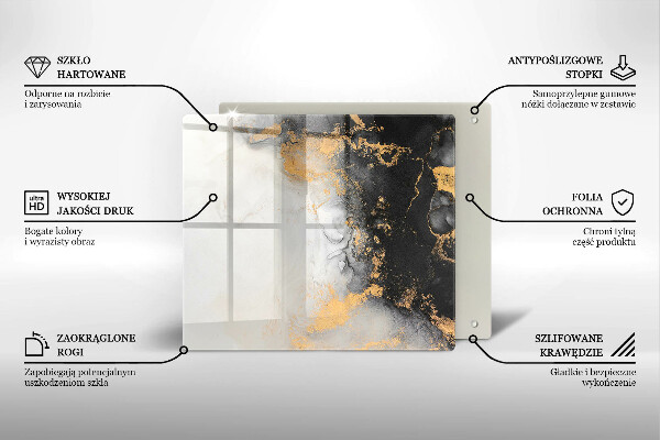 Kitchen worktop saver Abstraction with gold