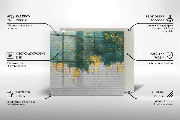 Kitchen worktop saver Abstraction with gold