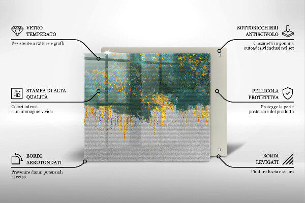 Kitchen worktop saver Abstraction with gold