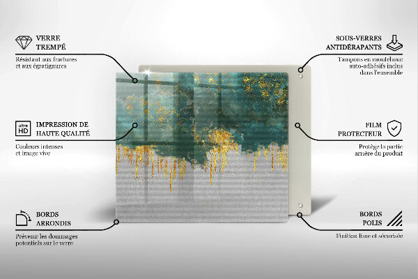 Kitchen worktop saver Abstraction with gold