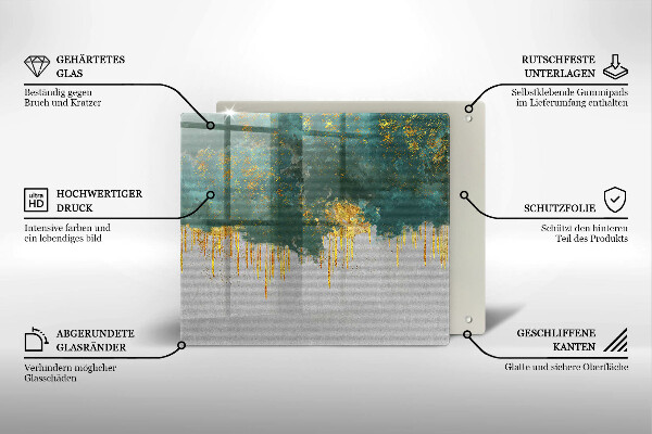 Kitchen worktop saver Abstraction with gold