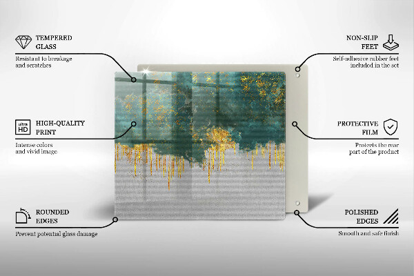 Kitchen worktop saver Abstraction with gold