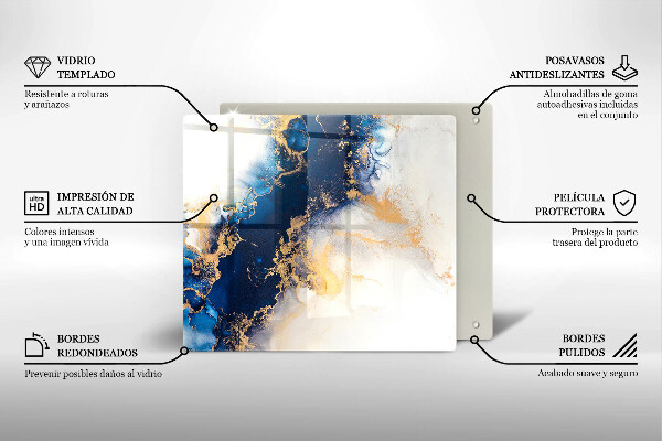 Kitchen worktop saver Abstraction with blue