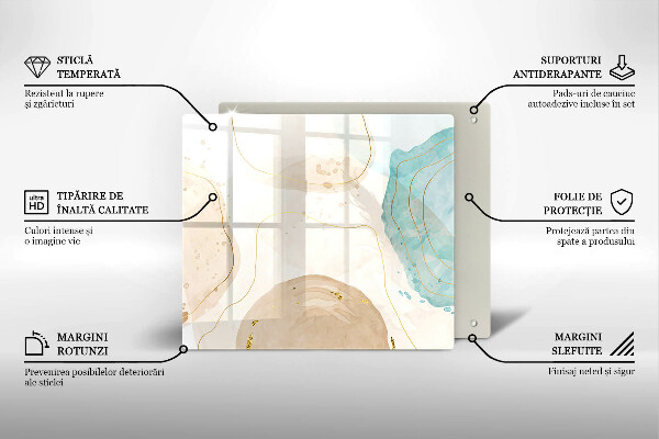 Kitchen worktop saver Bright boho shapes