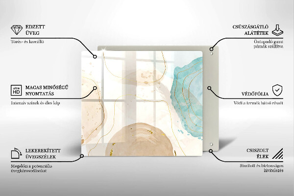 Kitchen worktop saver Bright boho shapes