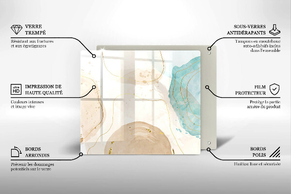 Kitchen worktop saver Bright boho shapes