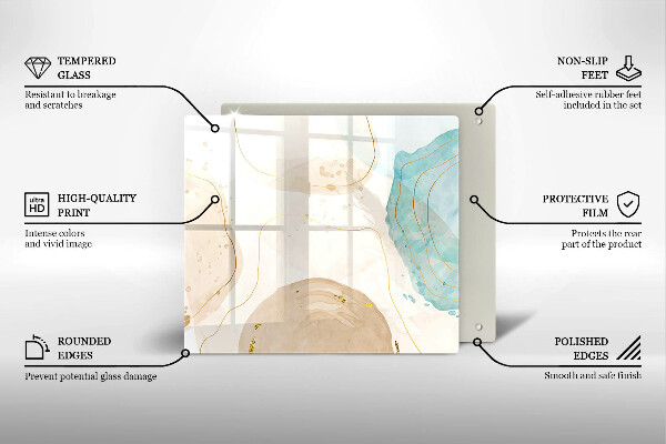 Kitchen worktop saver Bright boho shapes