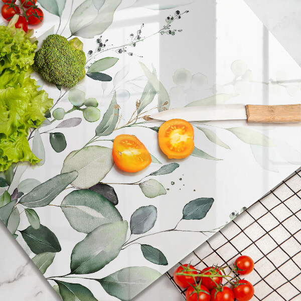 Induction hob cover Watercolor plants