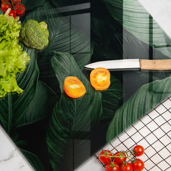 Induction hob cover Dark leaves