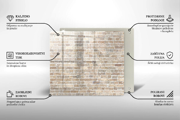 Induction hob cover Wall bright bricks