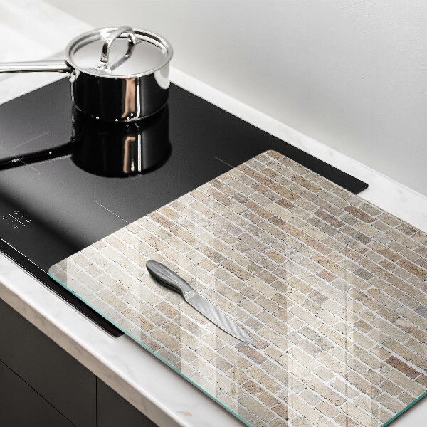 Induction hob cover Wall bright bricks