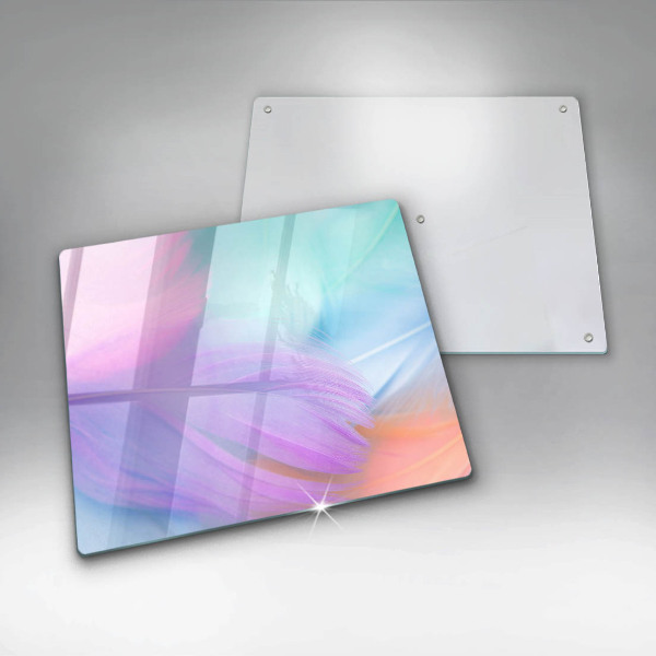 Worktop heat protector Pastel feathers