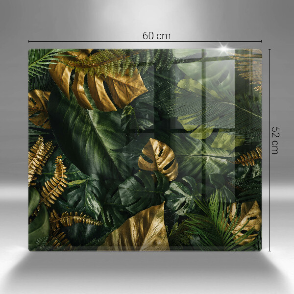 Kitchen worktop saver Monstera golden leaves