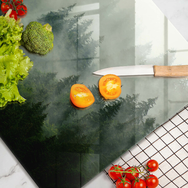 Worktop heat protector Landscape of a hazy forest