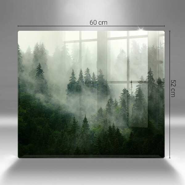 Worktop heat protector Landscape of a hazy forest