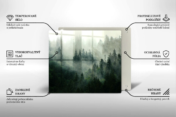 Worktop heat protector Landscape of a hazy forest