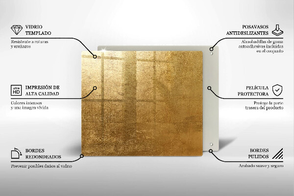Kitchen worktop saver Gold texture background