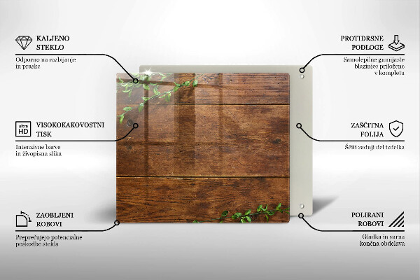 Kitchen worktop saver Wooden boards and leaves