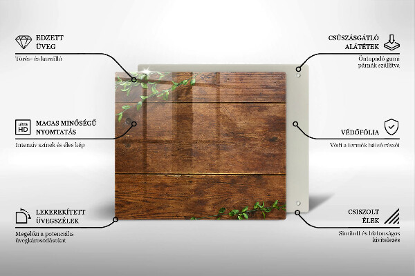 Kitchen worktop saver Wooden boards and leaves