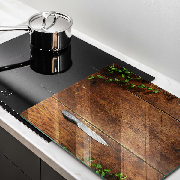 Kitchen worktop saver Wooden boards and leaves