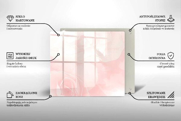 Kitchen worktop saver Pastel background roses